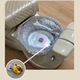 Luxury Pedicure Spa Chair Reclining Massage Glass Foot Basin Hydraulic Adjustable No Plumbing Brown Leather Nail Salon Furniture