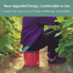 Farmer's Outdoor Stool Gardening Stool With Zipper Cover Wearable Outdoor Chair For Planting Farming Camping Fishing Low Stool