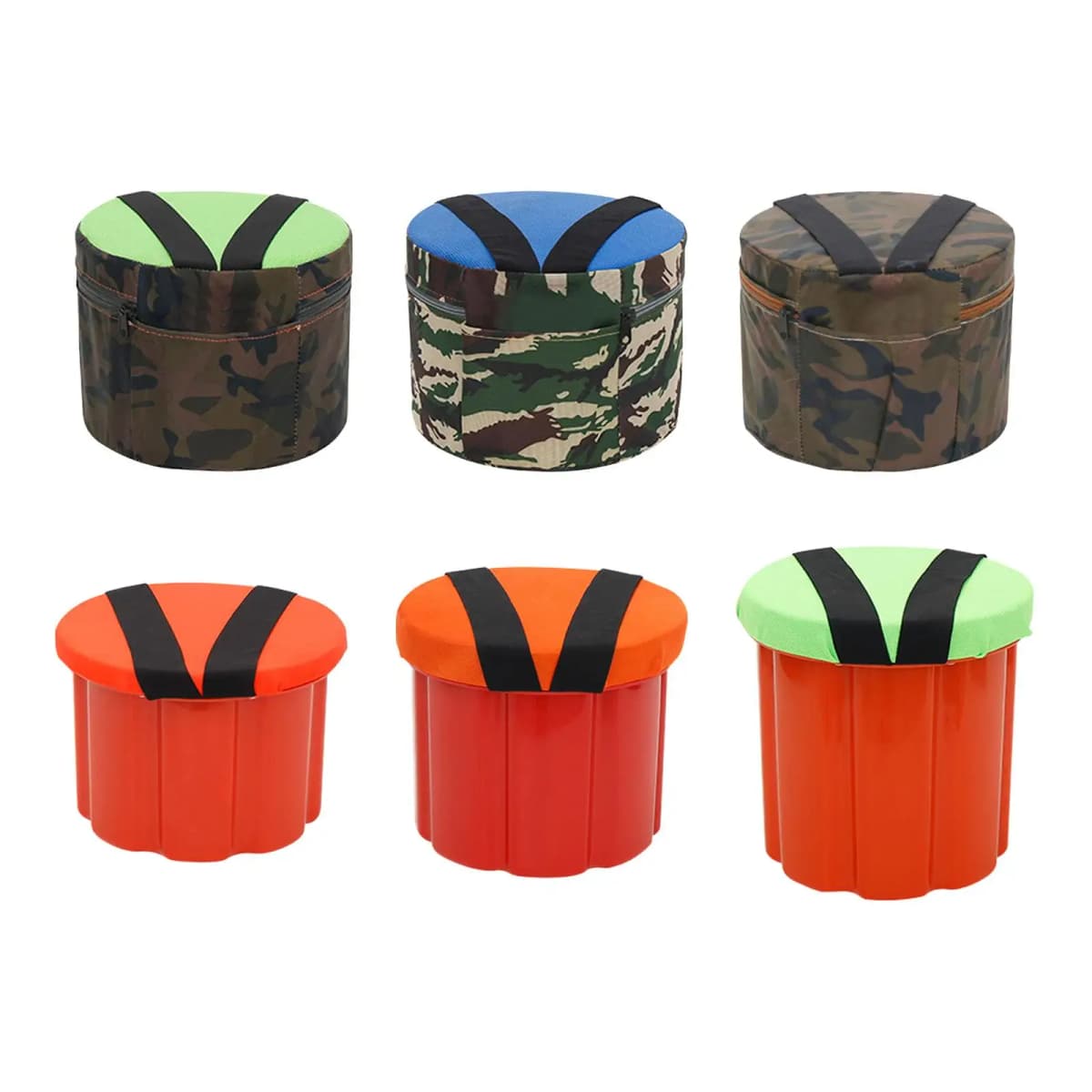 Farmer's Outdoor Stool Gardening Stool With Zipper Cover Wearable Outdoor Chair For Planting Farming Camping Fishing Low Stool