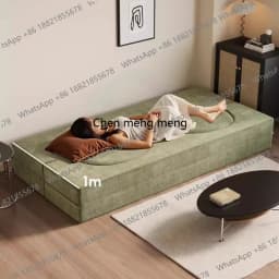 French Fabric Compressed Sofa Bed Convertible Foldable Living Room Bedroom 2 Seater 3 Seater Nordic Designer Tatami
