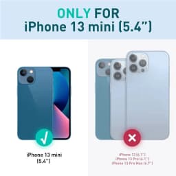 For iPhone 13 Mini Case 5.4" (2021 Release) I-BLASON Ares Dual Layer Rugged Clear Bumper Case with Built-in Screen Protector