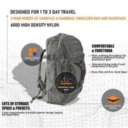 LQARMY 25L 45L 80L Tactical Military Backpack Gym Duffle Bag for Men Camping Sports Travel Workout Weekender Deployment 3 in 1