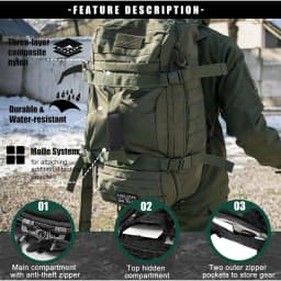 LQARMY 25L 45L 80L Tactical Military Backpack Gym Duffle Bag for Men Camping Sports Travel Workout Weekender Deployment 3 in 1