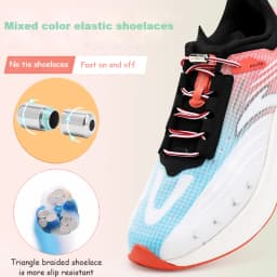 Colourful No Tie Shoe laces Round Shoelaces for Sneakers Elastic Laces without ties Kids Adult Quick Shoe lace Rubber Bands