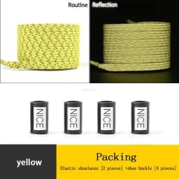 New Reflective No Tie Shoelaces Elastic Laces Sneakers Flat Shoe laces without ties Kids Adult Shoelace One size fits all Shoes