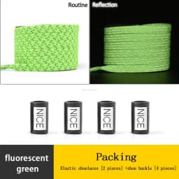 New Reflective No Tie Shoelaces Elastic Laces Sneakers Flat Shoe laces without ties Kids Adult Shoelace One size fits all Shoes