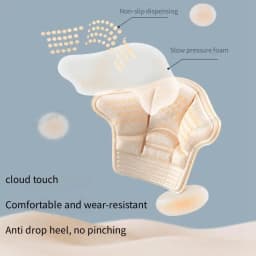 5D Men Heel Protectors Stickers Comfort Leather Shoes Pads Sneakers Insoles Foot Pain Relievers Adjust Size Cushion Care Inserts