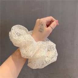 1PC New Fashion Hollow Lace Oversized Large Hair Scrunchies For Woman Ladies Simple Temperament Girl Hairband Hair Accessories