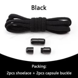 Elastic laces Sneakers No tie Shoe laces Round Shoelaces without ties Quick Shoelace for Shoes Kids Adult One Size fits All Shoe