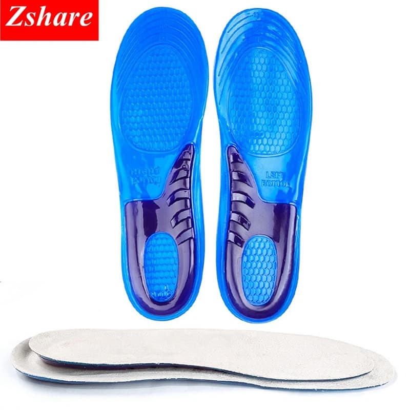 1Pair Gel Shoes Insole Men Women Silicone Insoles orthopedic Massaging Shoe Inserts Shock Absorption Shoe pads