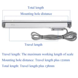 New GCS900-2D 2 Axis DRO Digital Readout AC110V/220V Display and 2 Pcs 50-1000mm Linear Scale Encoder For Milling Lathe Dro