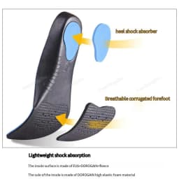 1Pair Plantar Fasciitis Arch Support Shoes Insole Orthopedic Insoles for Feet Shock-absorbing Shoe Pads Unisex Size EU34-49
