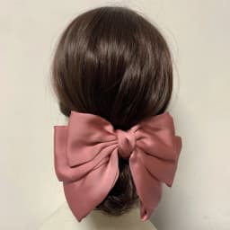 Fashion Solid Color Large Satin Bow Hairpins Barrettes For Women Girl Korean Hair Clip Hairgrip Headwear Hair Accessories Hot