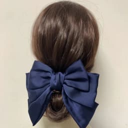 Fashion Solid Color Large Satin Bow Hairpins Barrettes For Women Girl Korean Hair Clip Hairgrip Headwear Hair Accessories Hot