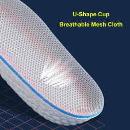 1Pair Height Increase Half Insoles boost Shock Absorbing Sports Shoes Insole for Feet Men Women 1.5/2.5/3.5CM Growing Shoe Pads