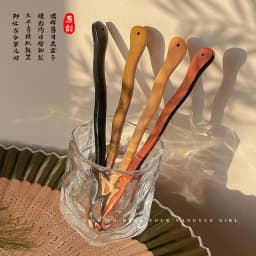 Black Sandalwood Hand Carving Ancient Chinese Hairpin Women Hanfu Dress Cosplay Wooden Hair Forks Coiled Hair Styling Jewelry