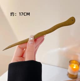 Black Sandalwood Hand Carving Ancient Chinese Hairpin Women Hanfu Dress Cosplay Wooden Hair Forks Coiled Hair Styling Jewelry