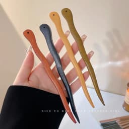 Black Sandalwood Hand Carving Ancient Chinese Hairpin Women Hanfu Dress Cosplay Wooden Hair Forks Coiled Hair Styling Jewelry