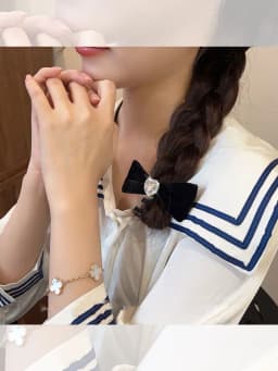 Velvet Diamond Inlaid Digital Bow Hairpin Ins Style Retro Temperament Duck Bill Clip Heart Versatile Headwear Hair Accessories
