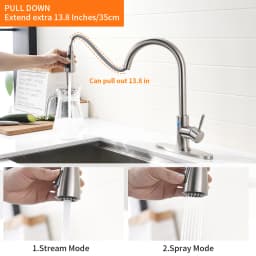 Stainless Steel Touch Control Kitchen Faucets Smart Sensor Kitchen Mixer with LED Faucet for Kitchen Pull Out Sink Taps 1073