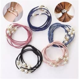 Pearl Beads Hair Rope Multi-Layer Rubber Band Korean Simplicity Hair Ties For Women Girls Elastic Headband Cute Hair Accessories