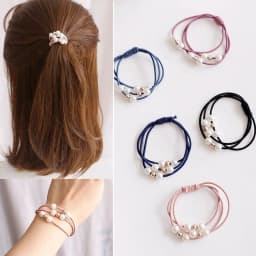 Pearl Beads Hair Rope Multi-Layer Rubber Band Korean Simplicity Hair Ties For Women Girls Elastic Headband Cute Hair Accessories