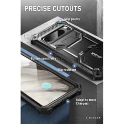 I-BLASON For Google Pixel 8 Pro Case Armorbox Full-Body Rugged Anti-Slip Bumper Case with Built-in Screen Protector & Kickstand