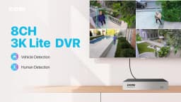 ZOSI H.265+ 8CH 3K Lite 4-in-1 Analog/AHD/TVI/CVI Surveillance Video Recorders CCTV DVR System for 720P, 1080P Security Cameras