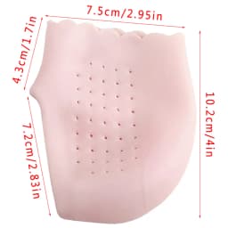 2Pcs Silicone Feet Care Socks Moisturizing Gel Heel Thin Socks with Hole Cracked Foot Skin Care Protectors Lace Heel Cover