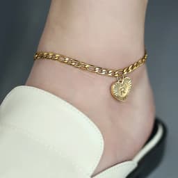 Heart Alphabet Leg Bracelet For Women Gold Color Stainless Steel Summer Friendship Gifts Letter Initial Anklet USA stock KB16A