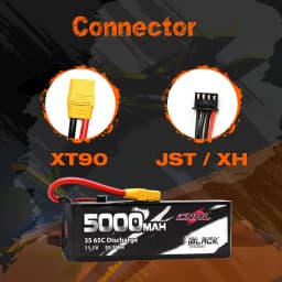 CNHL Lipo Battery 3S 4S 6S 11.1V 14.8V 22.2V 5000mAh 65C with EC5 XT90 Plug For RC Car Truck Aircraft Helicopter Airplane Boat