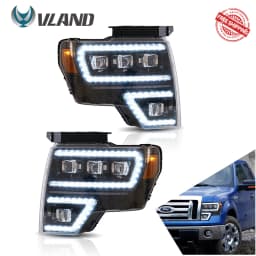 VLAND Auto LED Light for car Head Lamp FOR FORD F150 FULL LED HEADLIGHTS 2009-2014 h7 LED h7 Luces LED 12v