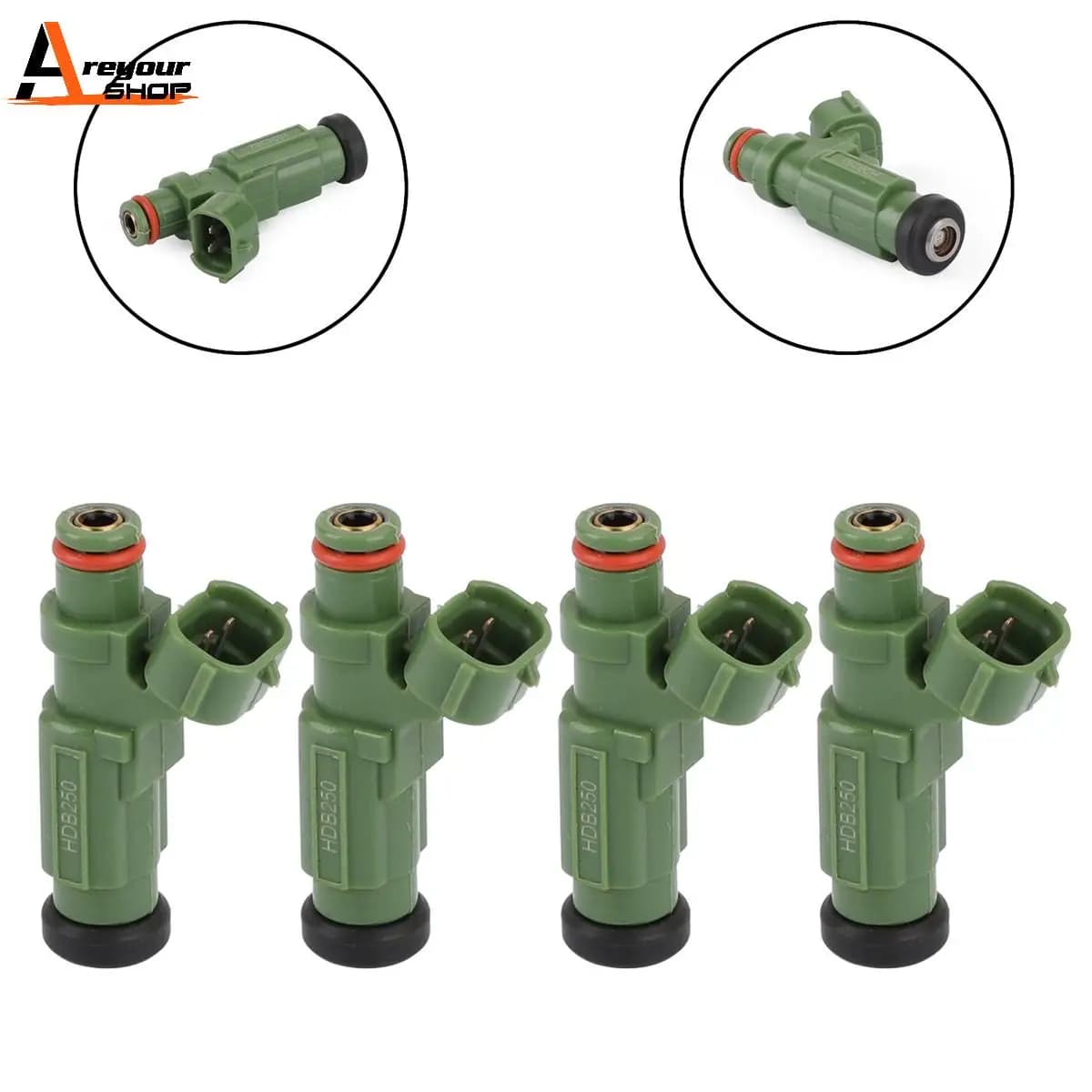 Areyourshop Fit for Mitsubishi Lancer 2.0L L4 2004 2005 2006 2007 4PCS Fuel Injectors 1550576 MN128318 Car Auto Accessories Part