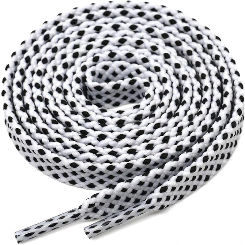 2Pcs Double layer Hollow Shoelaces Flat Laces for Shoes Dual Coloured Shoe laces White Black Sneakers Shoelace 100/120/140CM