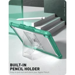 For iPad 10.2 Case (2021/2020/2019 Release) I-BLASON Ares Full-Body Kickstand with Built-in Screen Protector Pencil Holder Cover