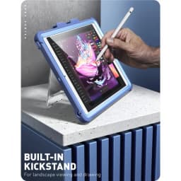 For iPad 10.2 Case (2021/2020/2019 Release) I-BLASON Ares Full-Body Kickstand with Built-in Screen Protector Pencil Holder Cover