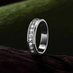 Newshe 925 Sterling Silver Wedding Rings for Men Brilliant Round AAAAA Cubic Zircon Engagement Band Ring Fine Jewelry