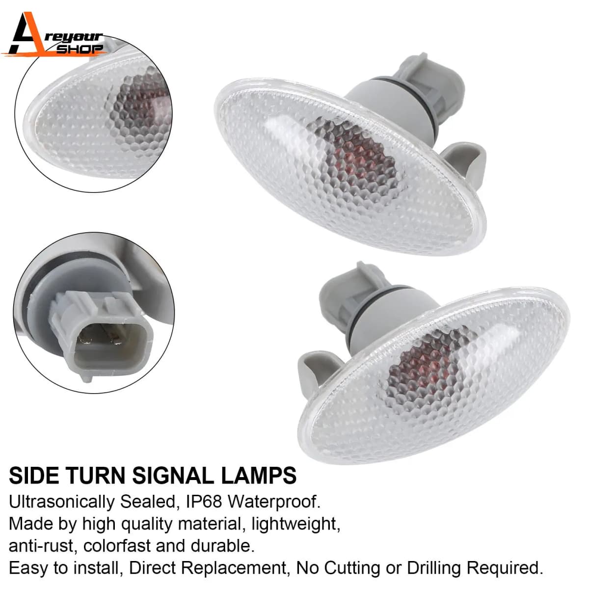 Areyourshop Side Turn Signal Lamp Fender Light for Suzuki Swift Grand Vitara Splash SX4 36410-63J00 36410-63J20 36410-63J01