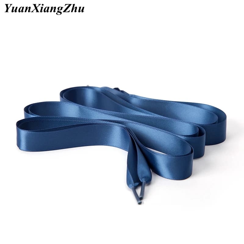 1Pair 2 CM Width Silk Satin Shoelaces Flat Ribbon Shoe laces Boots Women Sneakers ShoeLace 22 Colors Length 80CM 100CM 120CM