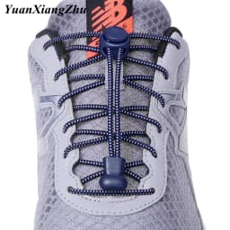 1Pair Elastic Shoe laces Round Locking No Tie Shoelaces Kids Adult Quick Lazy Laces Rubber Sneakers Shoelace 22 Colors