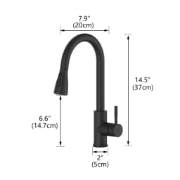 Kitchen Faucets Black Single Handle Pull Out Kitchen Tap Single Hole Handle Swivel 360 Degree Water Mixer Tap Mixer Tap 408906