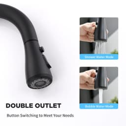 Kitchen Faucets Black Single Handle Pull Out Kitchen Tap Single Hole Handle Swivel 360 Degree Water Mixer Tap Mixer Tap 408906