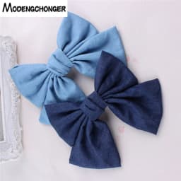 1PCS Large Hair Bow For Girl Hair Clips Striped Fabric Barrette Women Fashion Hair Accessories