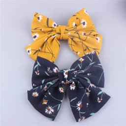 1PCS Large Hair Bow For Girl Hair Clips Striped Fabric Barrette Women Fashion Hair Accessories
