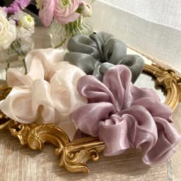 2020 New Fashion Oversized Hair Scrunchies Bright Silk Yarn Large Intestine Hair Ring Small Fresh Solid Color Hair Accessories