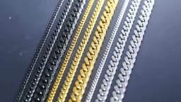Men's Necklace Stainless Steel Cuban Link Chain Black Gold Color Necklaces For Men 18-36" Hip Hop Jewelry KNM09