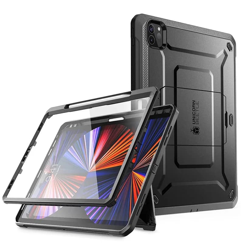 For iPad Pro 12.9 Case (2022/2021/2020) SUPCASE UB Pro Full-Body Rugged Kickstand Protective Case with Built-in Screen Protector