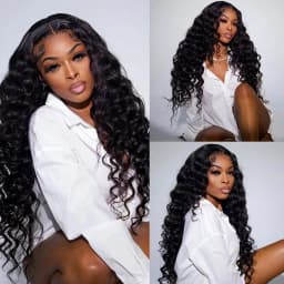 UNICE Loose Deep Wave 1/3 PCS Natural Color Unprocessed Virgin 100% Human Hair Bundles Sew-In Weaves 100Grams Per Bundle