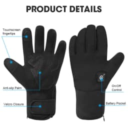 Savior Heat Winter Ski Heated Gloves Hand Warm Rechargeable Eelctric Battery for Men Women Keep Heating Outdoor Sports Gloves