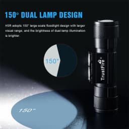Trustfire H5R Headlamp 600 Lumens Dual LEDs USB Rechargeable Lamp Headlights 18650 Head Flashlights Fishing with Power Indicator